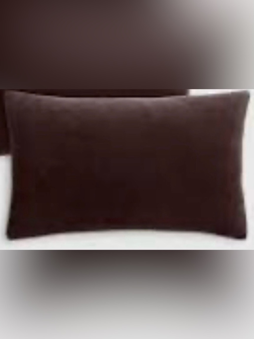 NWOT Quince Cotton Velvet Pillow Cover, 12 X 20 (Espresso) *2 available - Picture 2 of 2